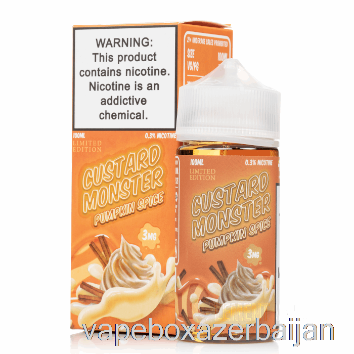 Vape Box Azerbaijan Pumpkin Spice - Custard Monster - 100mL 3mg